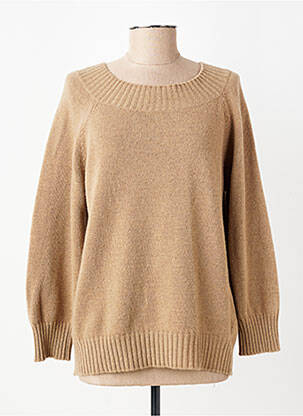 Pull stretch manches longues marron MARIA BELLENTANI femme