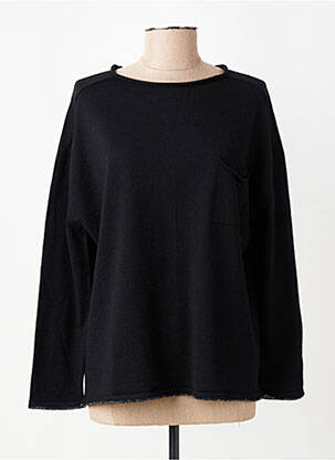 Pull coupe cintrée manches longues noir MARIA BELLENTANI femme