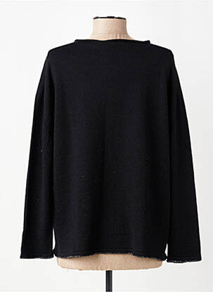 Pull coupe cintrée manches longues noir MARIA BELLENTANI femme