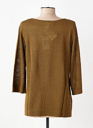 Pull coupe cintrée manches 3/4 vert YERSE femme