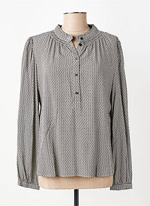 Blouse tissage popeline manches longues noir YERSE femme