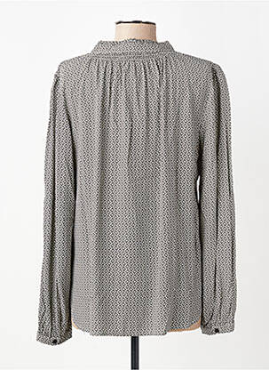 Blouse tissage popeline manches longues noir YERSE femme