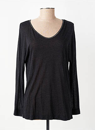 T-shirt manches longues manches longues gris BRUNO SAINT HILAIRE femme