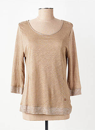 T-shirt manches 3/4 manches 3/4 marron LE BOUDOIR D'EDOUARD femme
