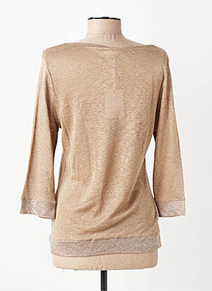 T-shirt manches 3/4 manches 3/4 marron LE BOUDOIR D'EDOUARD femme