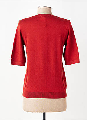 Pull stretch manches courtes orange YERSE femme