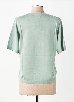 Pull coupe cintrée manches courtes vert YERSE femme