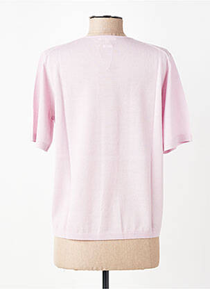 Pull coupe cintrée manches courtes rose YERSE femme