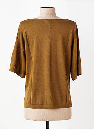 Pull coupe droite manches courtes vert YERSE femme