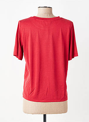 T-shirt coupe droite manches courtes rouge YERSE femme
