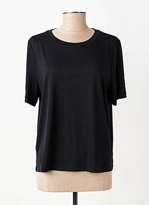 T-shirt coupe droite manches courtes noir YERSE femme