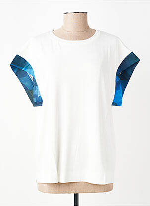 T-shirt coupe droite manches courtes beige MARIA BELLENTANI femme