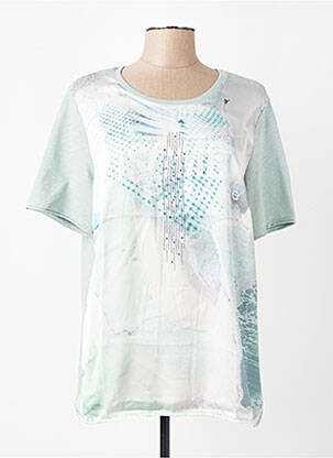 T-shirt imprimé fantaisie manches courtes vert BARBARA LEBEK femme
