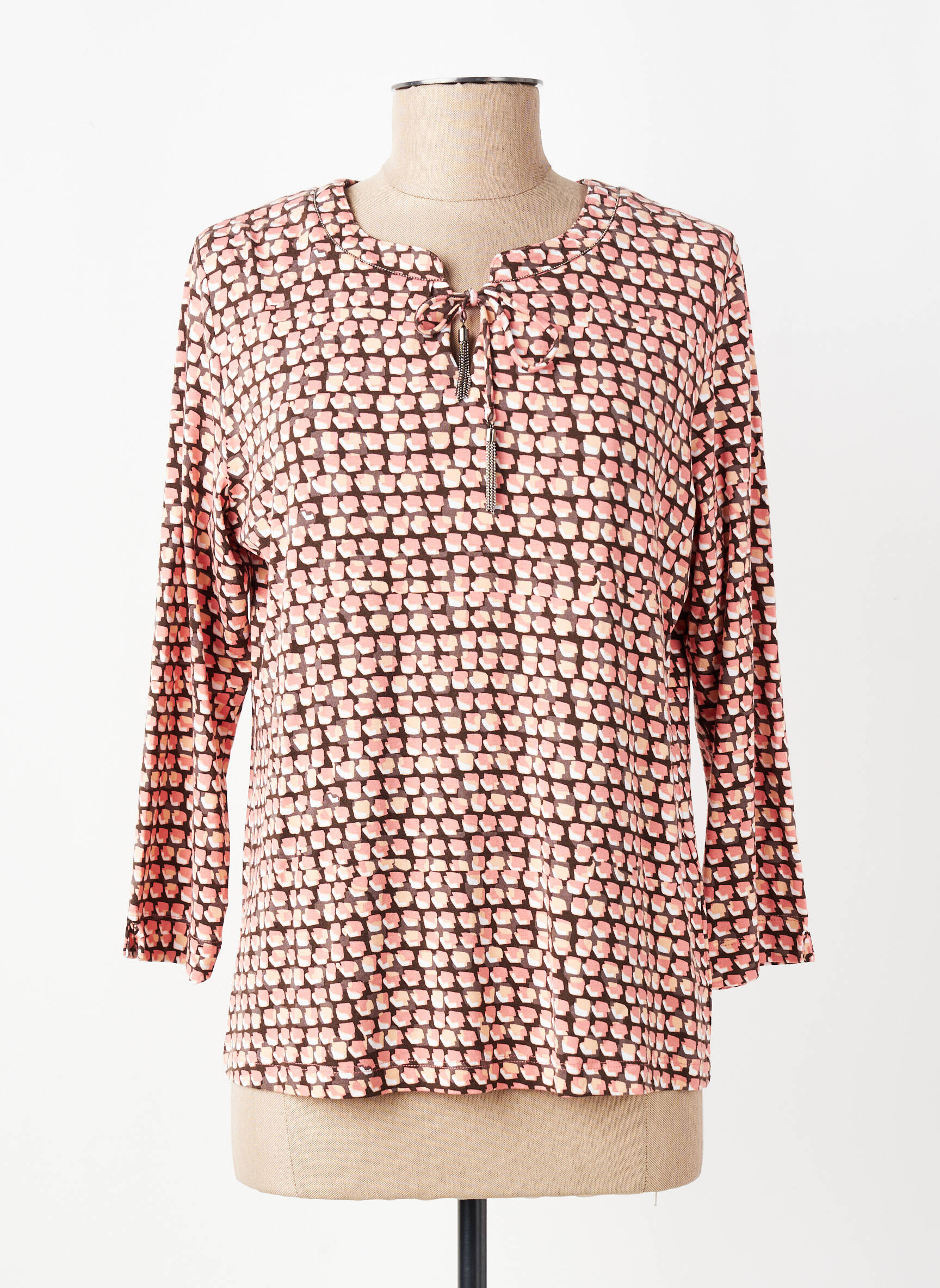 T-shirt manches 3/4 manches 3/4 rose RABE femme