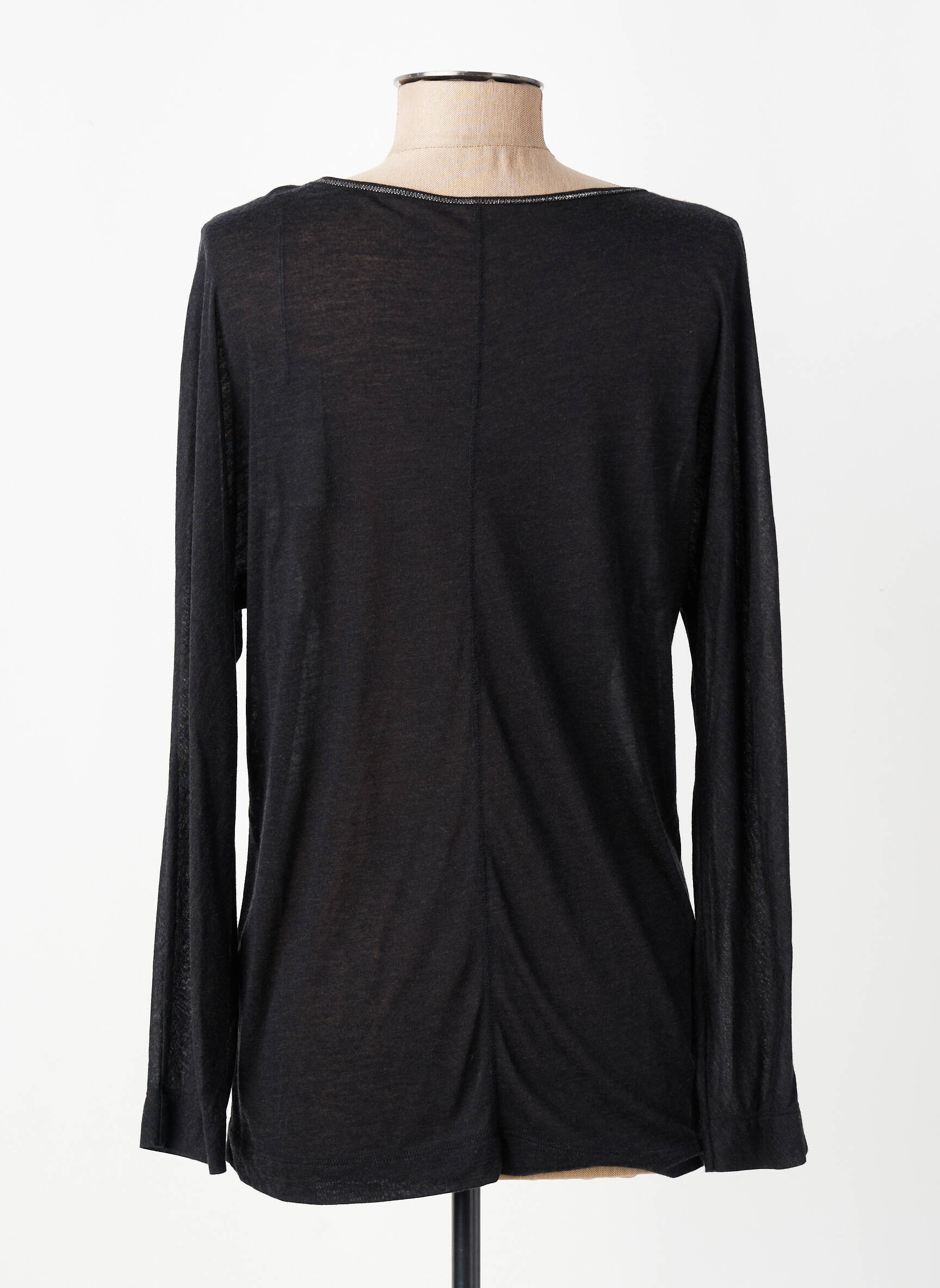 T-shirt manches longues manches longues gris BRUNO SAINT HILAIRE femme