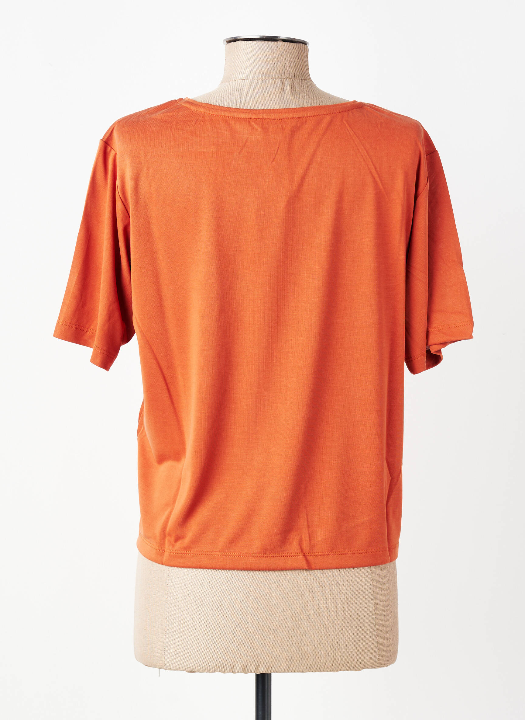 T-shirt stretch manches courtes orange YERSE femme