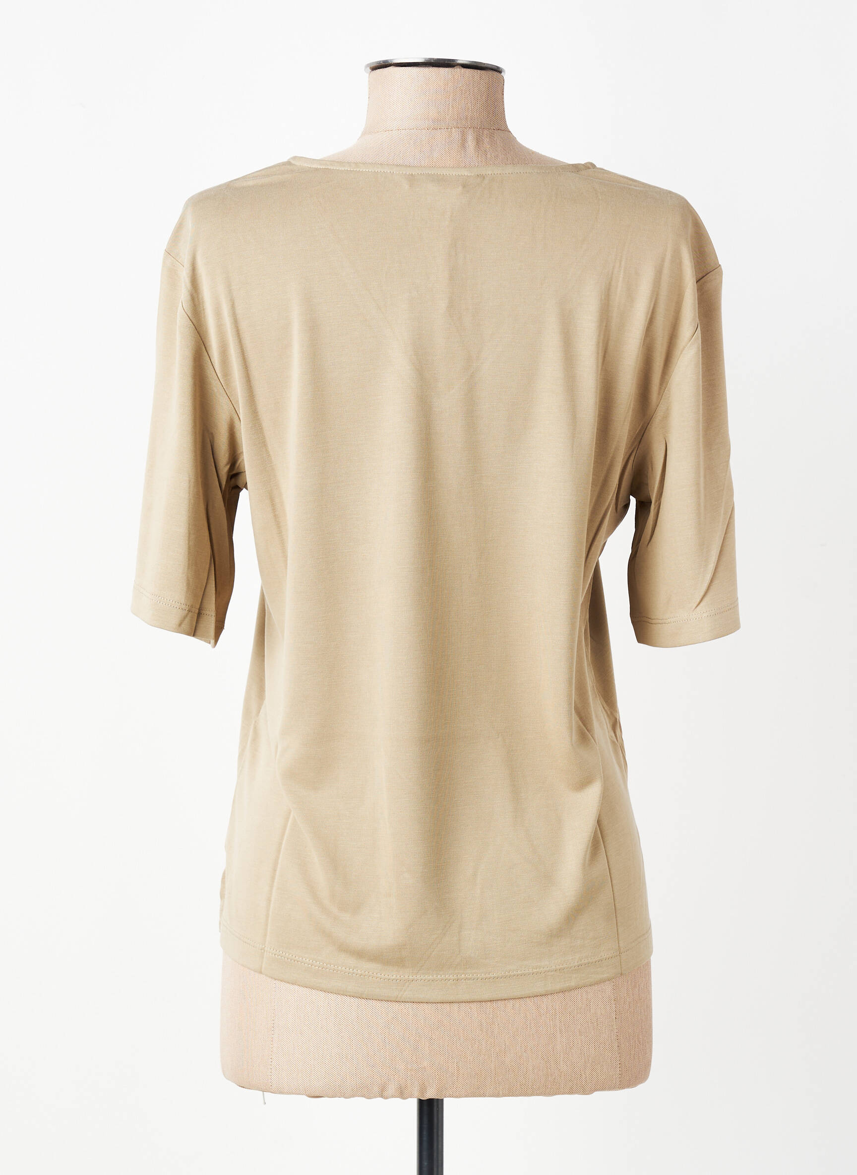 T-shirt col v manches courtes vert YERSE femme