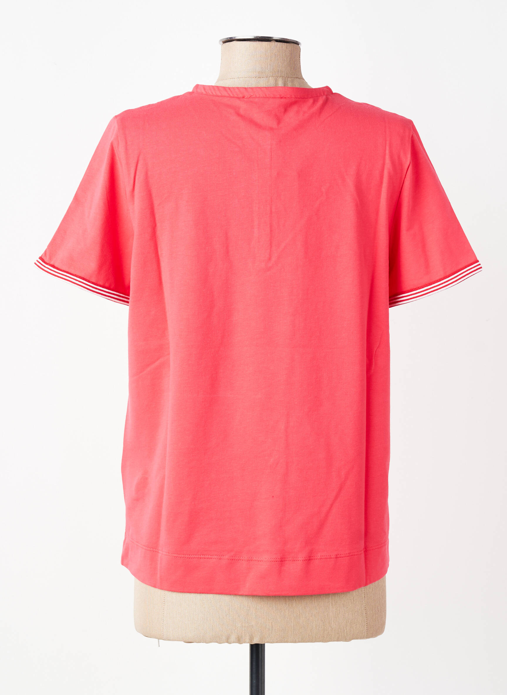 T-shirt stretch manches courtes rouge MARIA BELLENTANI femme