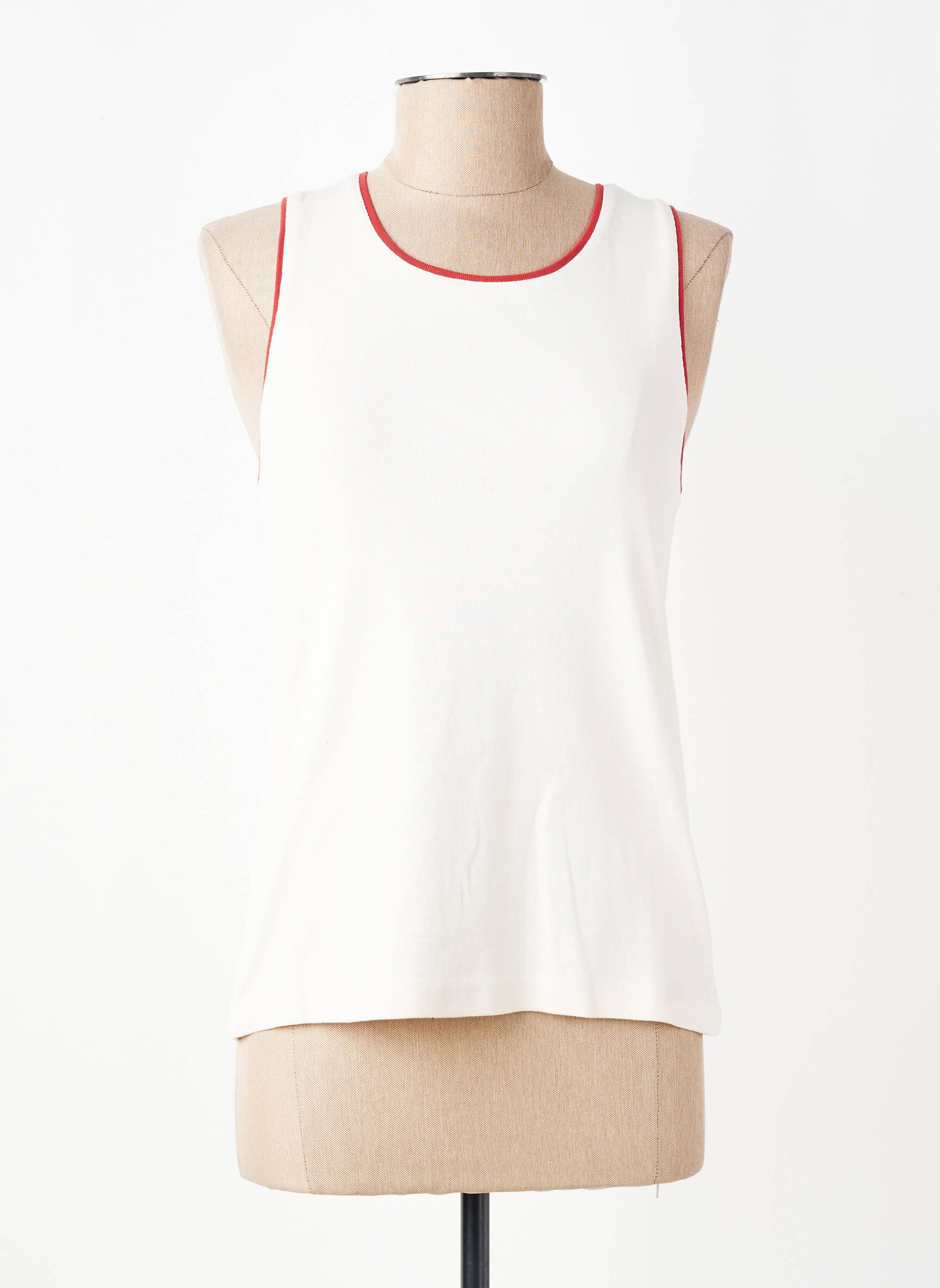 Débardeur stretch sans manche beige YERSE femme