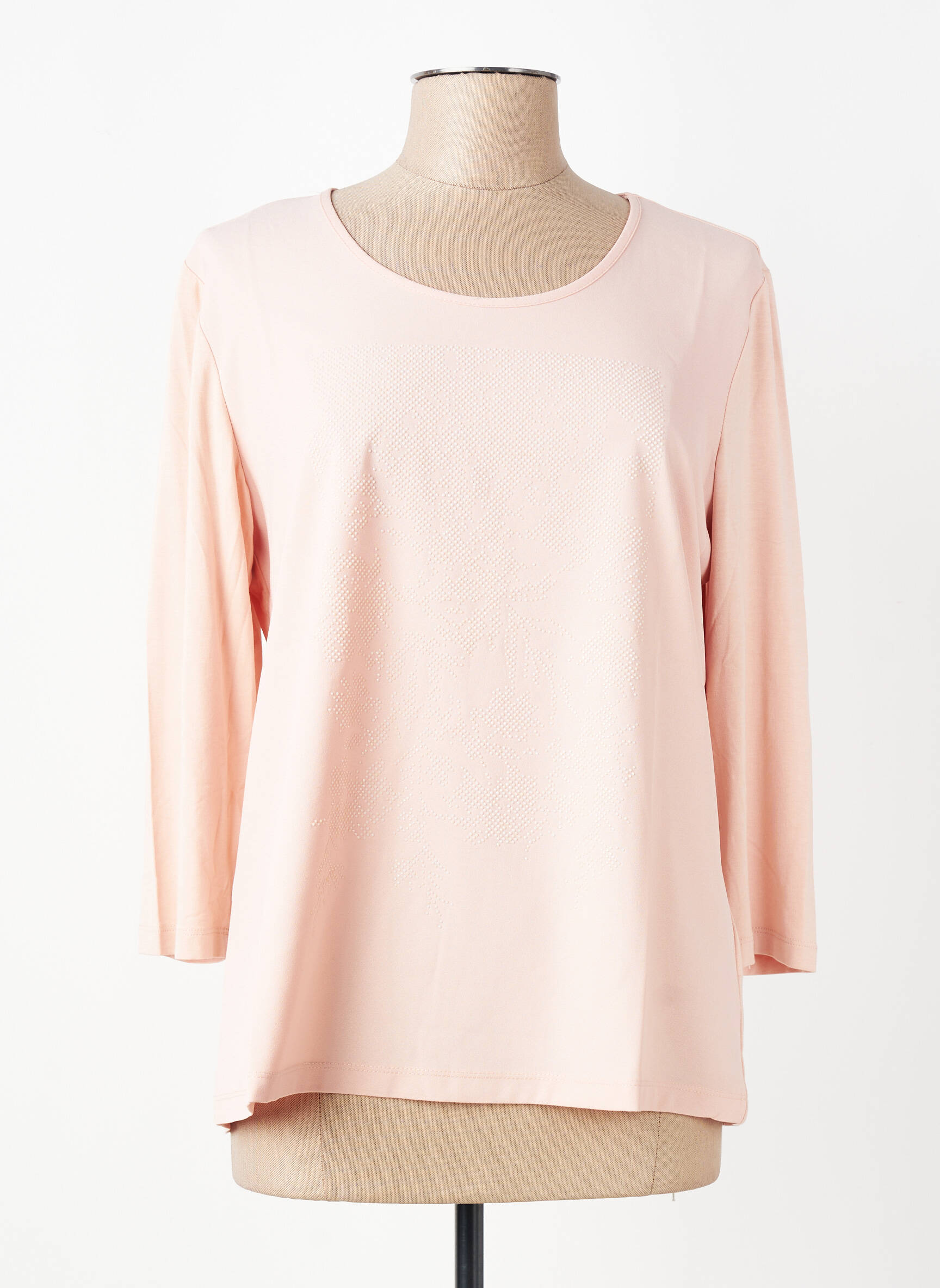 T-shirt manches 3/4 manches 3/4 rose BARBARA LEBEK femme