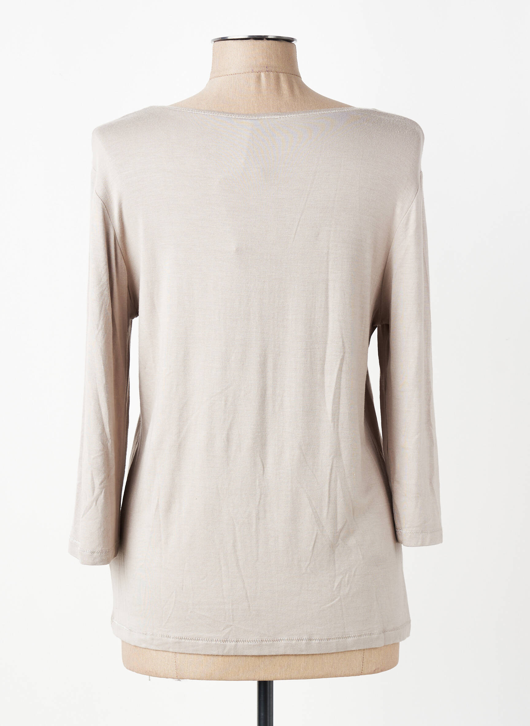 T-shirt manches 3/4 manches 3/4 marron BARBARA LEBEK femme