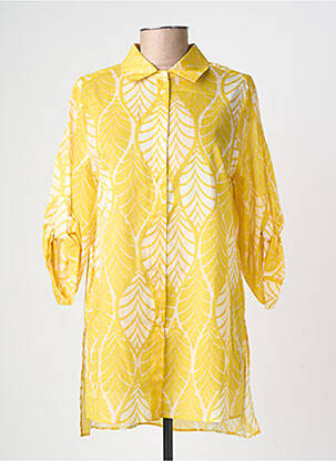 Tunique manches longues légère et transparente jaune DIANA GALLESI femme