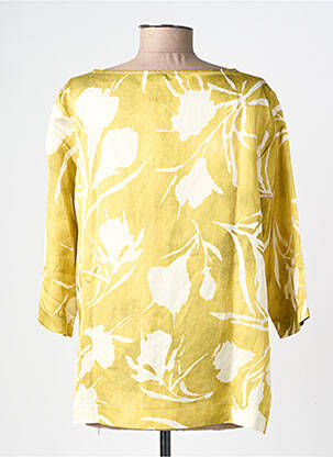 Blouse imprimé fleurs manches 3/4 vert MARIA BELLENTANI femme