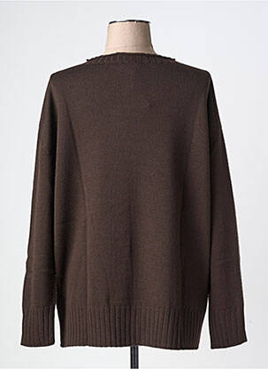 Pull stretch manches longues marron MARIA BELLENTANI femme