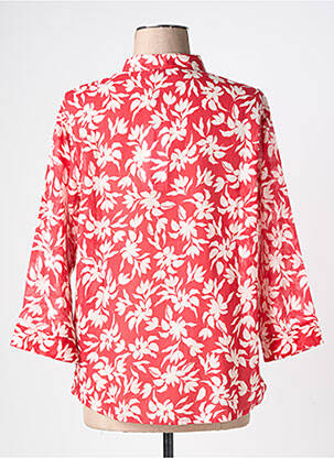 Blouse légère et transparente manches 3/4 rouge MARIA BELLENTANI femme