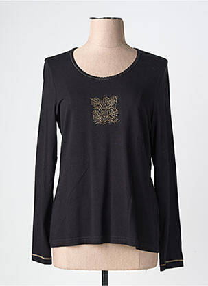 T-shirt manches longues manches longues noir PAUSE CAFE femme