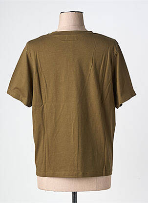 T-shirt coupe droite manches courtes vert YERSE femme
