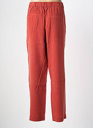 Pantalon droit tissage popeline taille normale orange YERSE femme
