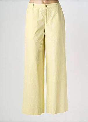 Pantalon large tissage popeline taille normale jaune YERSE femme