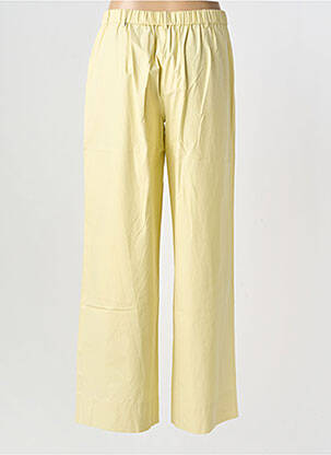 Pantalon large tissage popeline taille normale jaune YERSE femme