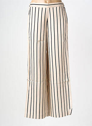 Pantalon large tissage popeline taille normale beige YERSE femme