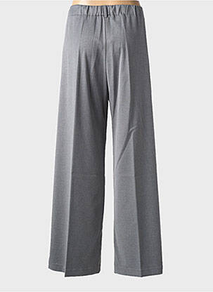 Pantalon large fermeture zippée sous rabat boutonné taille normale gris MARIA BELLENTANI femme