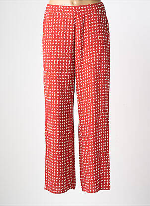 Pantalon droit tissage crêpe taille normale orange YERSE femme