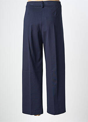 Pantalon large fermeture zippée sous rabat boutonné taille haute bleu MARIA BELLENTANI femme
