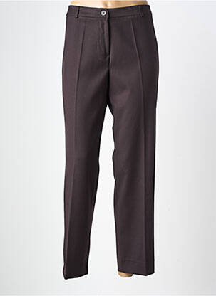Pantalon droit tissage crêpe taille normale noir MARIA BELLENTANI femme
