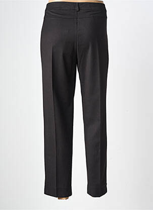 Pantalon droit tissage crêpe taille normale noir MARIA BELLENTANI femme