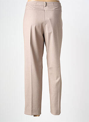 Pantalon droit fermeture zippée sous rabat boutonné taille normale marron MARIA BELLENTANI femme