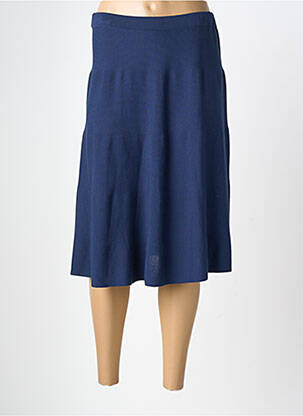 Jupe mi-longue stretch bleu VIRIATO femme