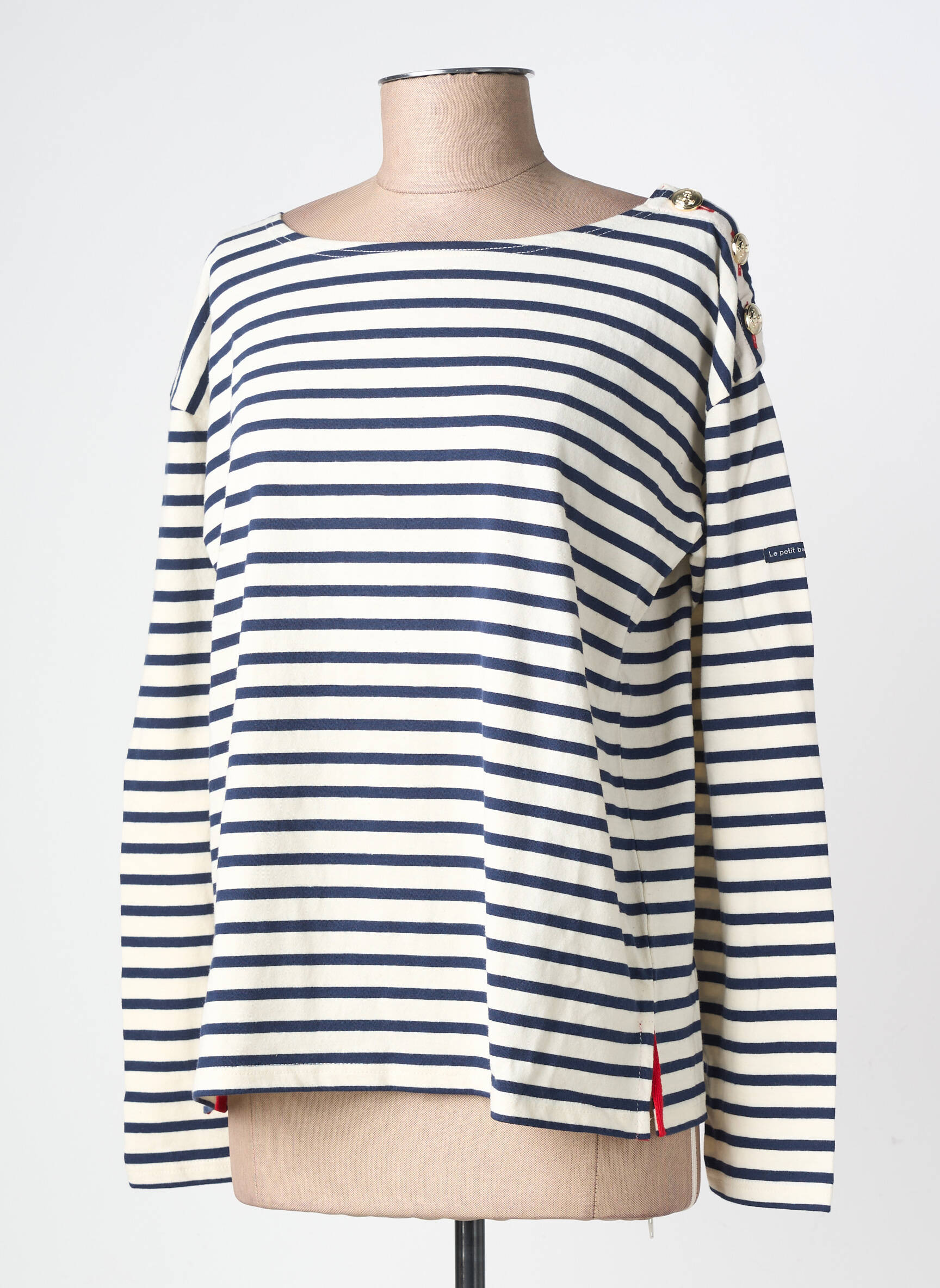 T-shirt manches longues manches longues bleu LE PETIT BAIGNEUR femme
