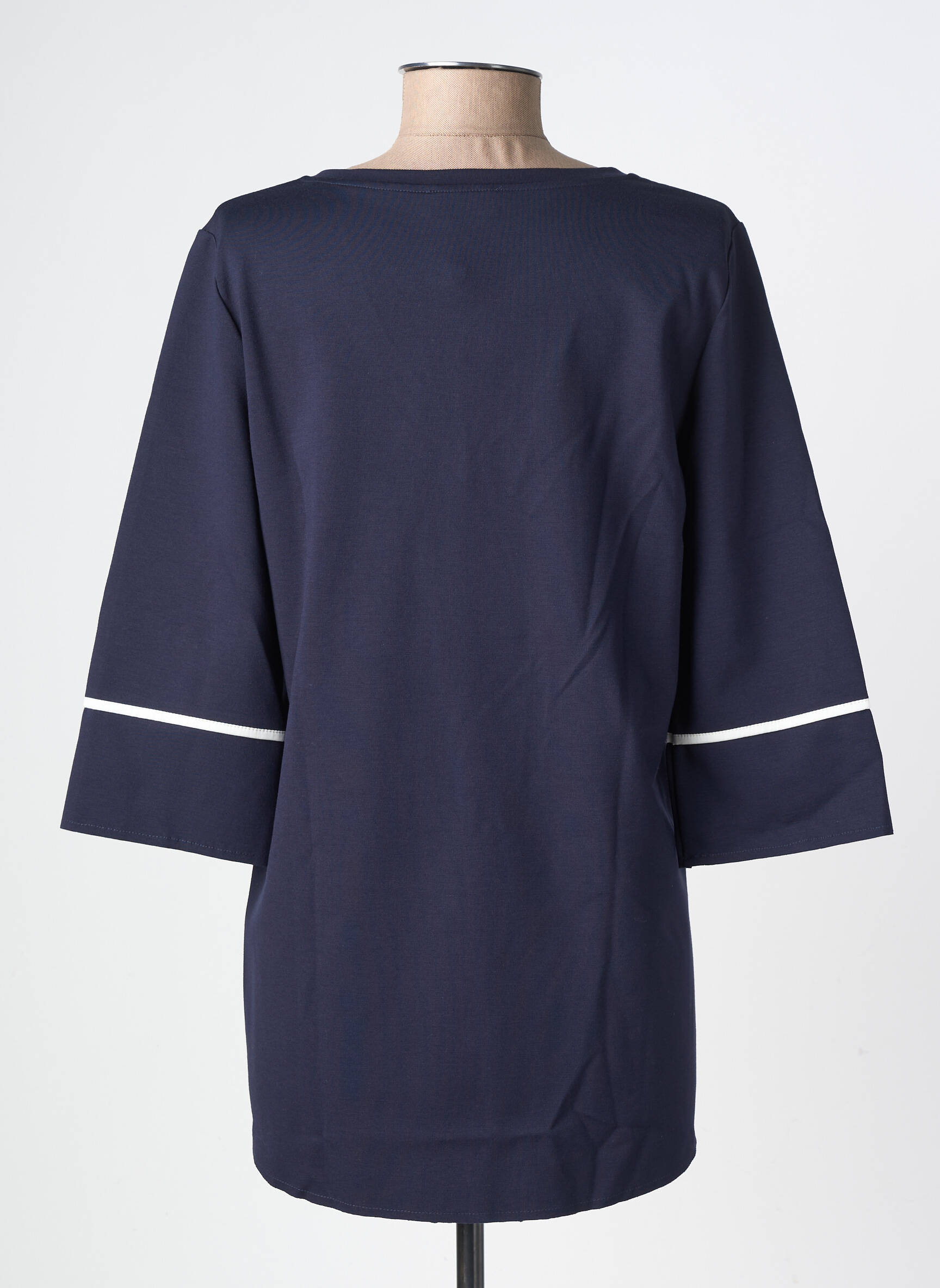 T-shirt manches 3/4 manches 3/4 bleu MARIA BELLENTANI femme