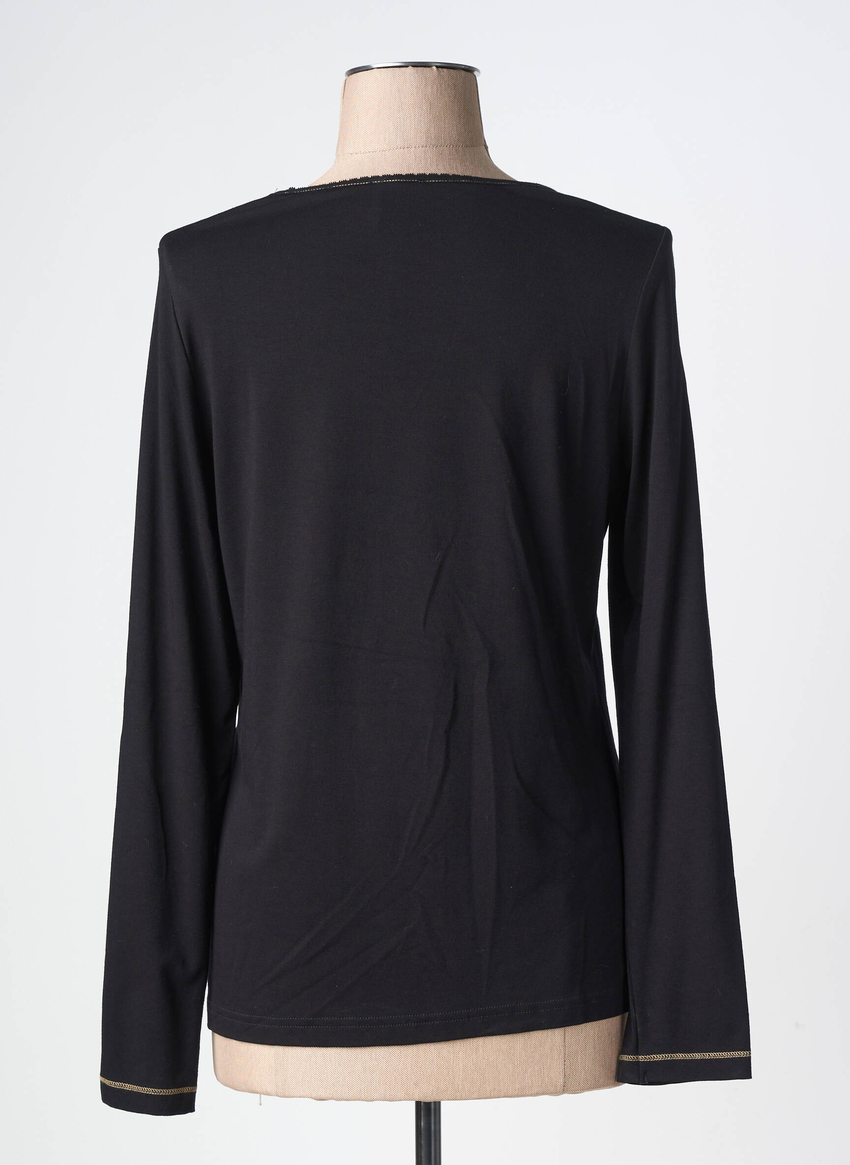 T-shirt manches longues manches longues noir PAUSE CAFE femme