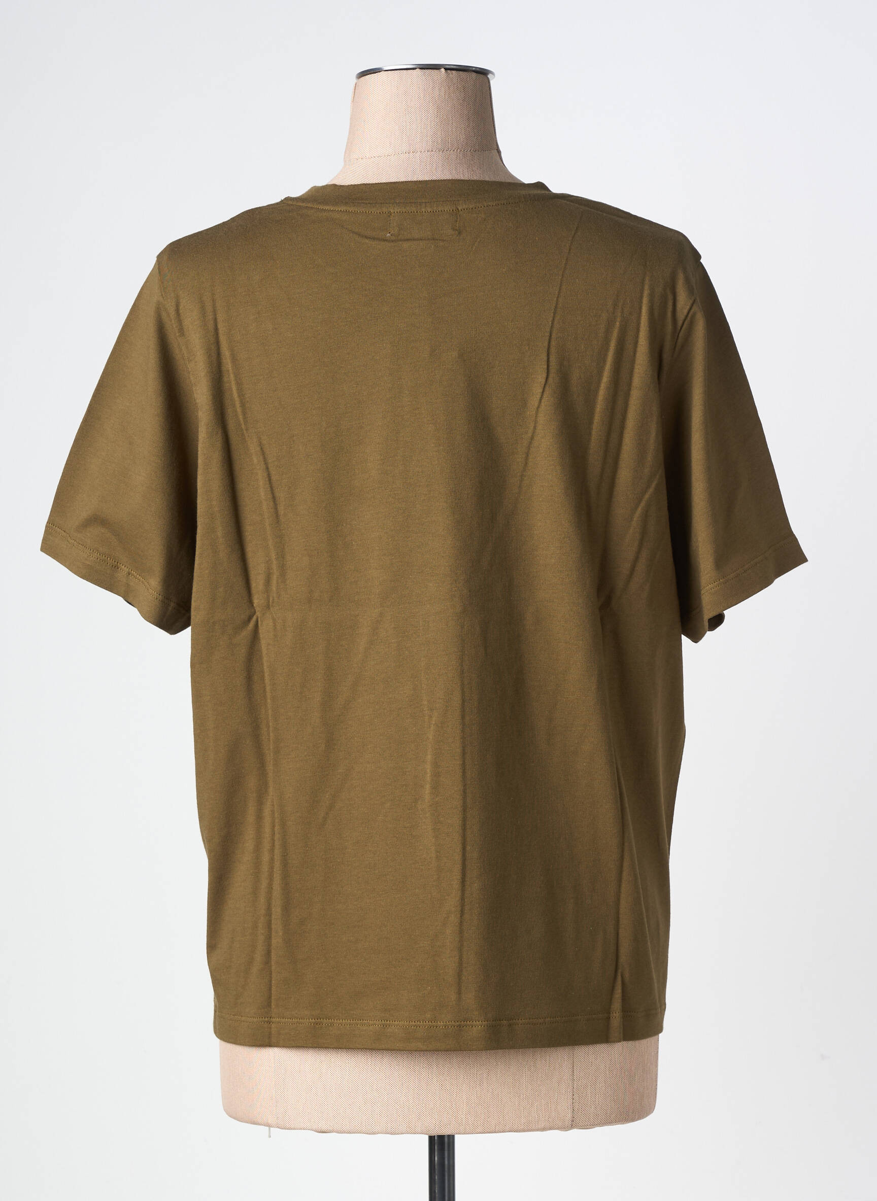 T-shirt coupe droite manches courtes vert YERSE femme