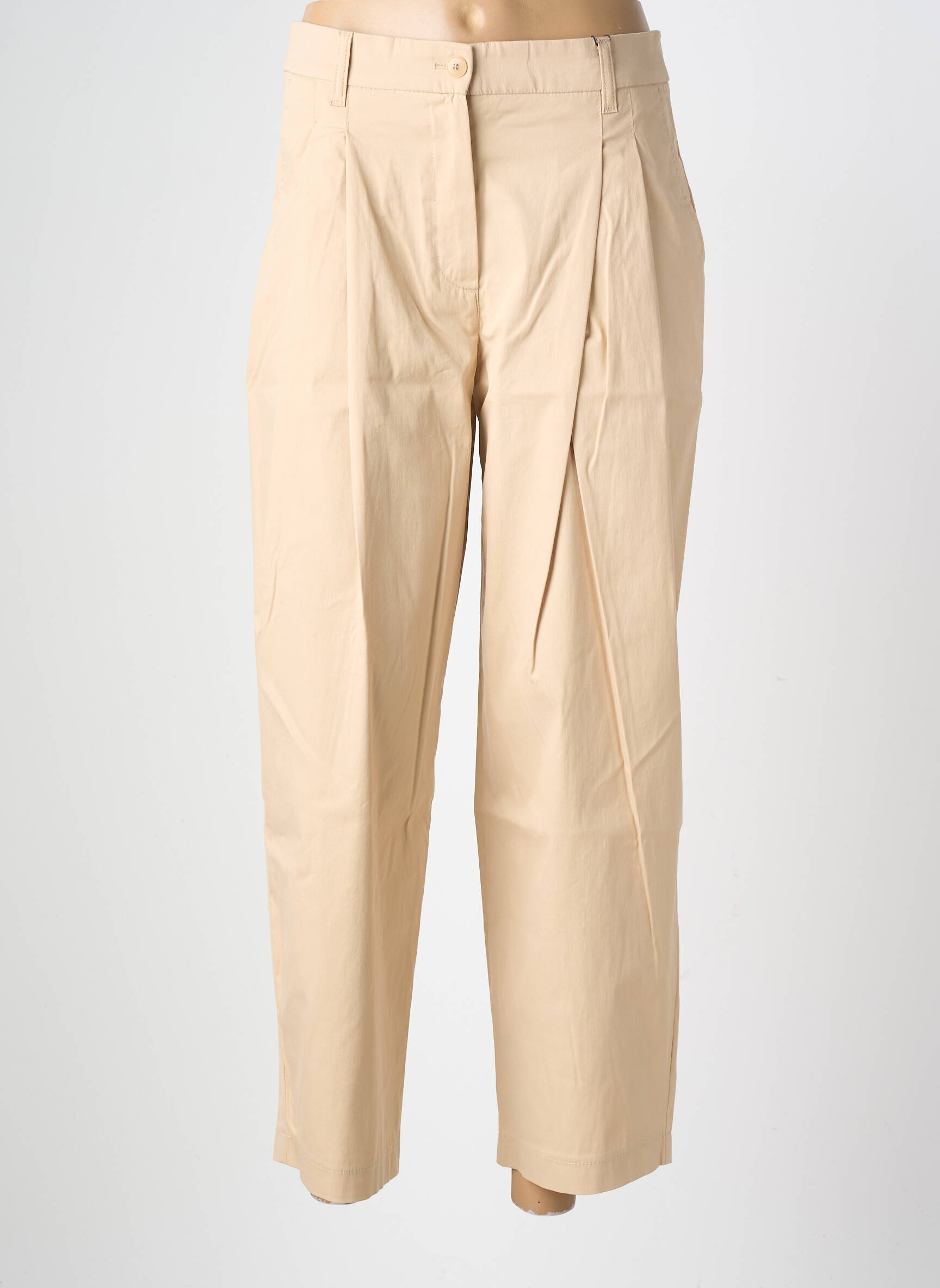 Pantalon 7/8 taille haute taille haute beige GARDEUR femme