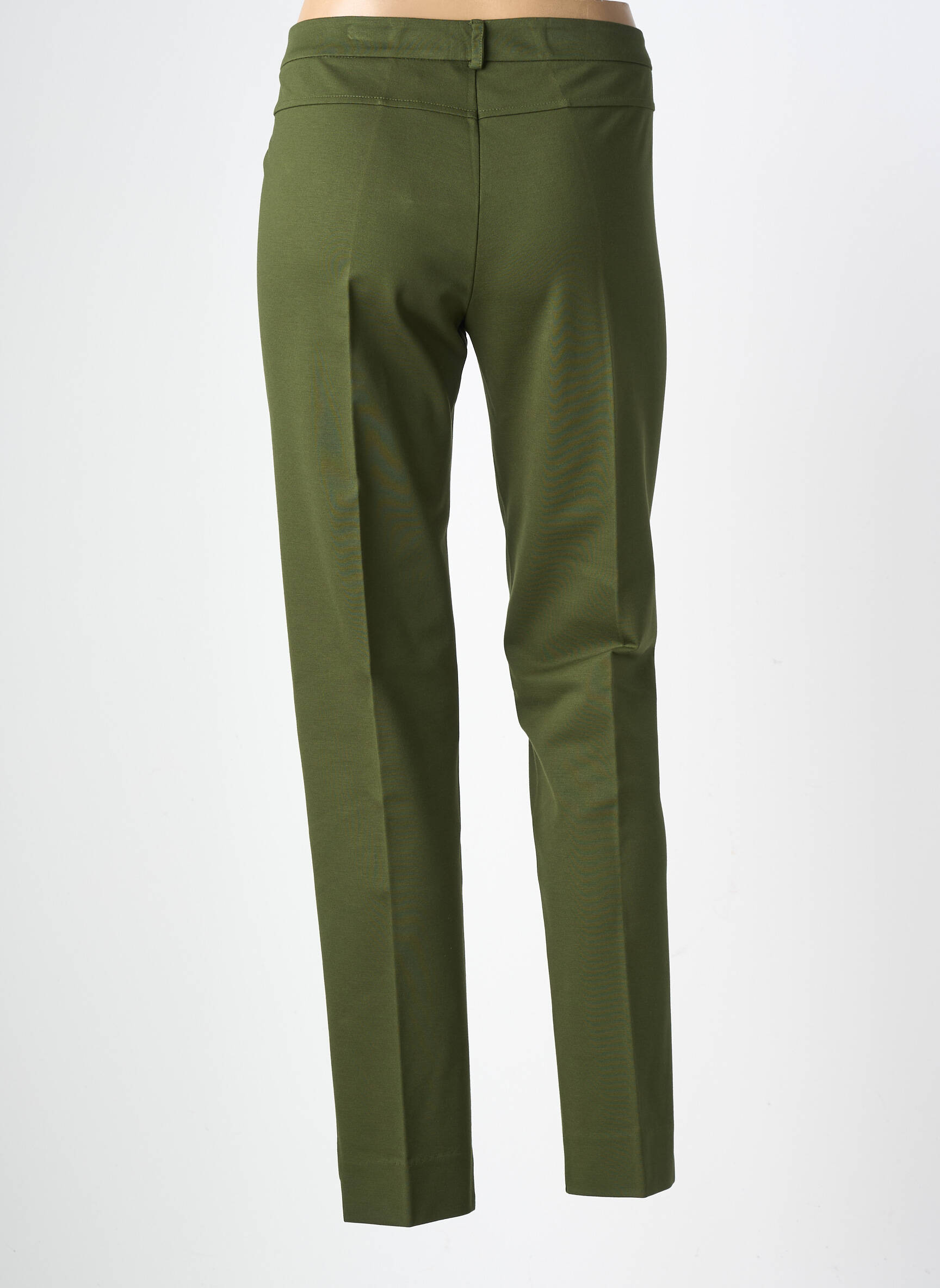 Pantalon slim taille élastique taille normale vert MARIA BELLENTANI femme