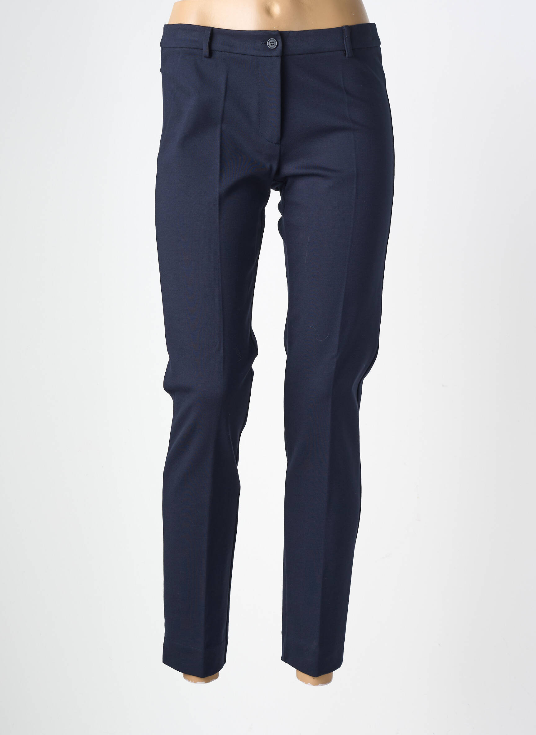 Pantalon slim stretch taille normale bleu MARIA BELLENTANI femme