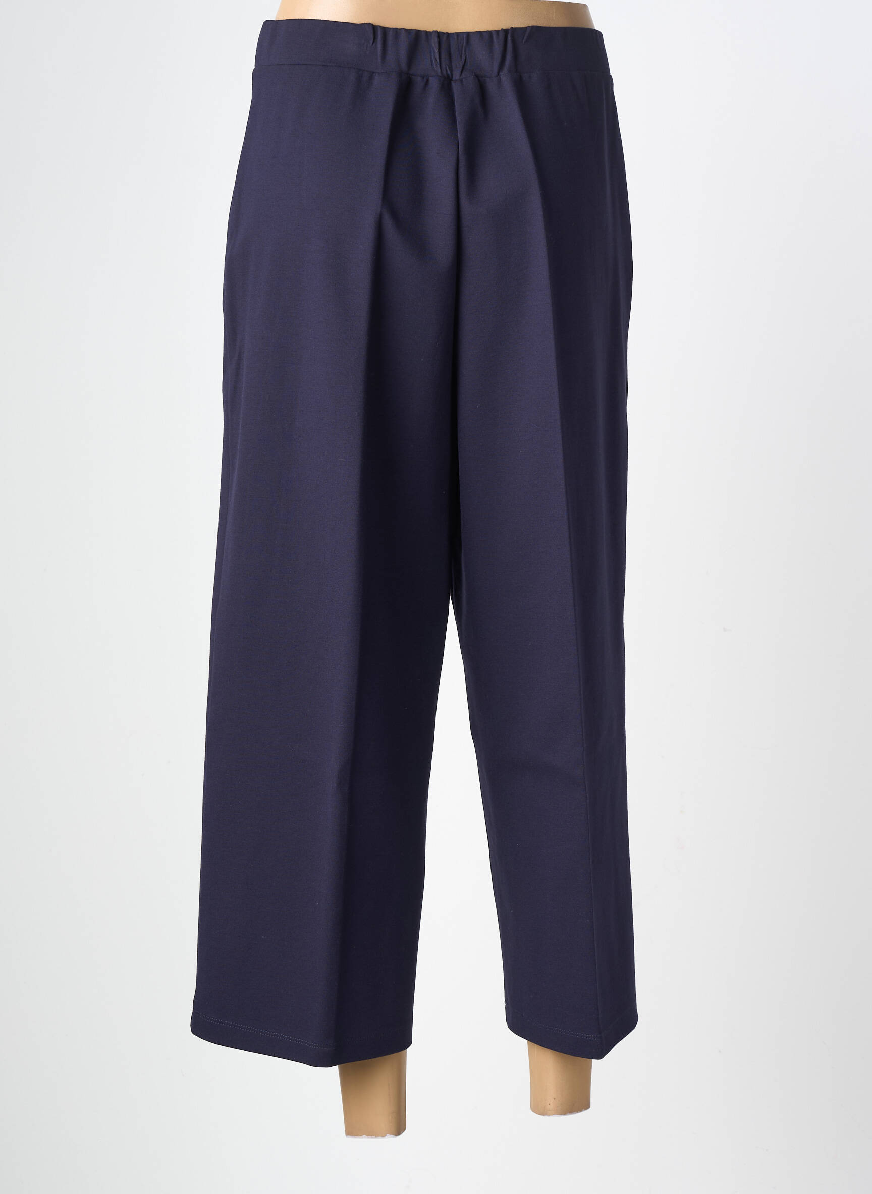 Pantalon 7/8 stretch taille normale bleu MARIA BELLENTANI femme